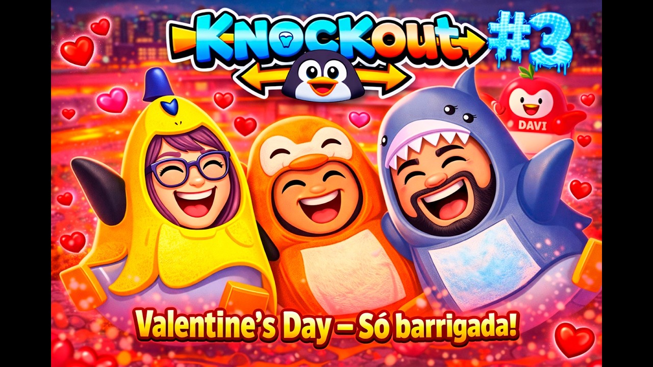 KNOCKOUT! Jogo do Pinguim de Valentine´s Day!!! ❤️😍🐧