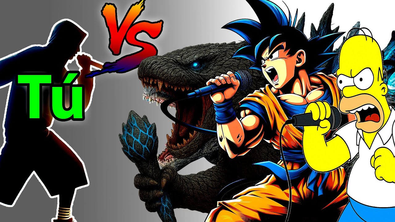 Tu Rap Vs Goku, Homero y Godzilla