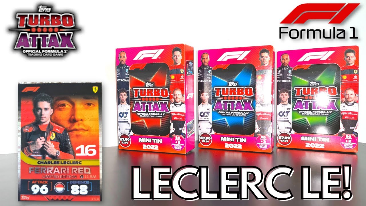 ULTRA RARE LECLERC LIMITED EDITION! | TOPPS FORMULA 1 TURBO ATTAX 2022 OPENING! | ALL 3 MIN TINS!