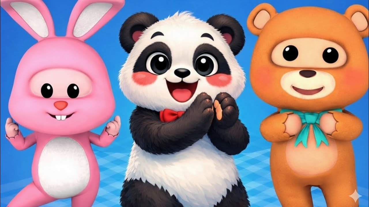 Clap Clap little Hands 🐼 | Baby Motor Skills Rhyme | Toddler Learning & Play