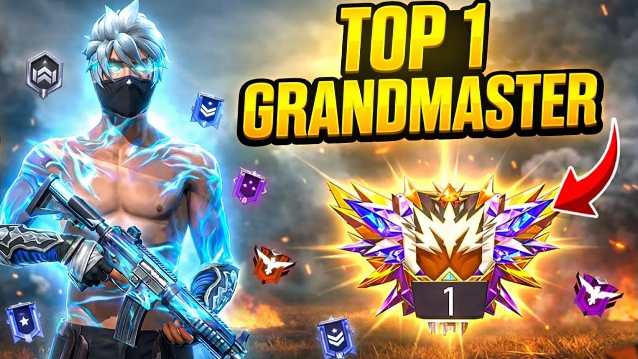 TOP 1 GRANDMASTER 😱 | INSANE BR RANK PUSH 🔥 | Free Fire