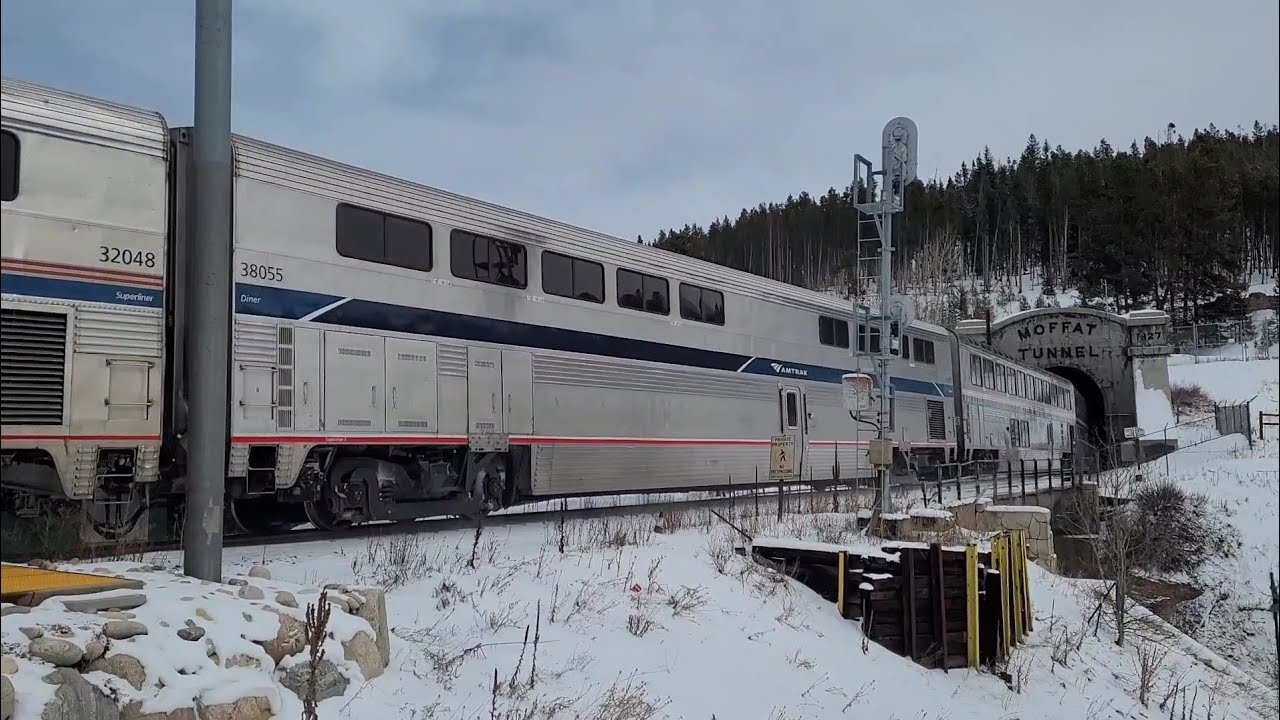Westbound California Zephyr passes Winter Park Resort, CO (WPR)