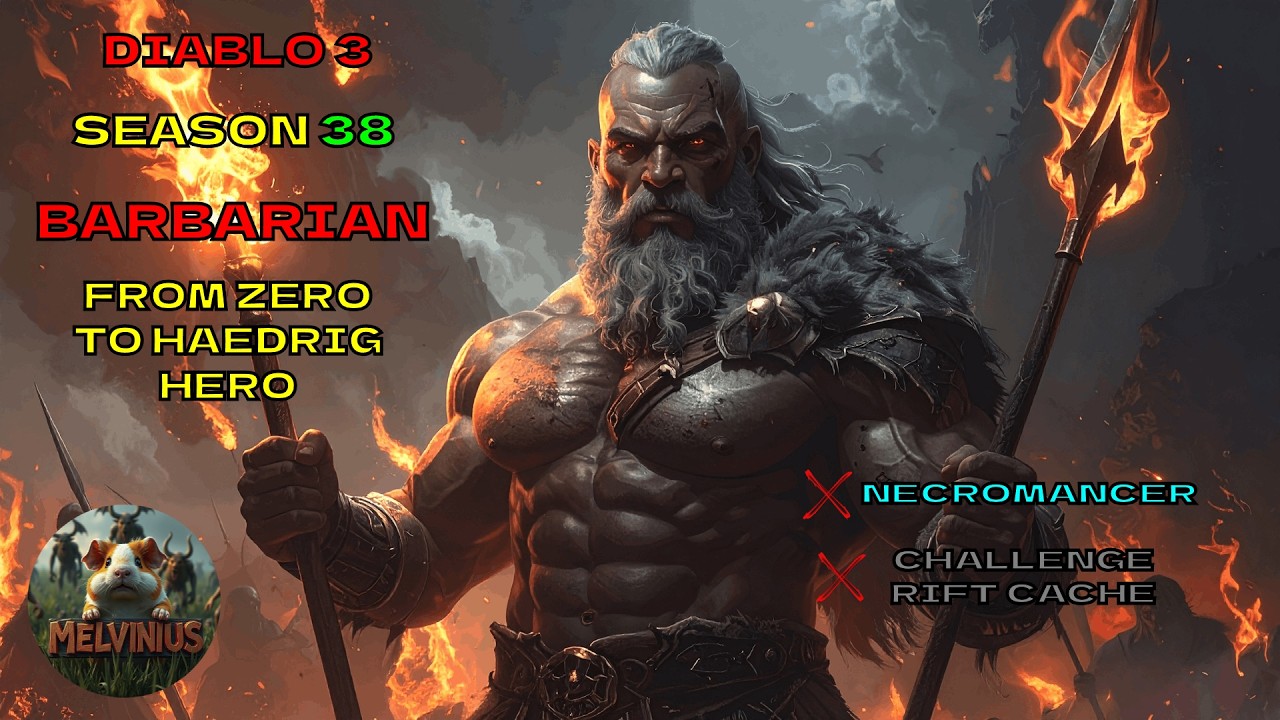 Diablo 3 - (Season 38 practice) Zero to Haedrig Hero Barbarian (No Necro and No CR Cache used)