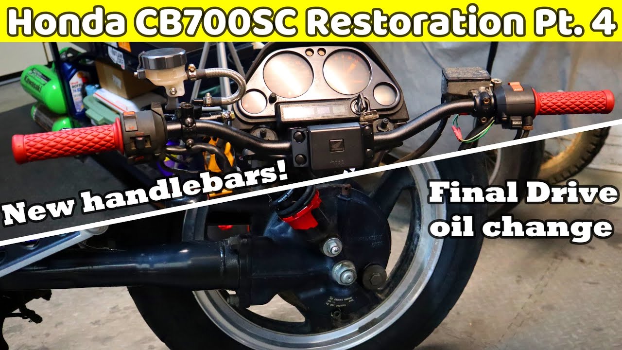 Changing Final Drive Oil and New Handlebars | Classic Honda Motorcycle Restoration