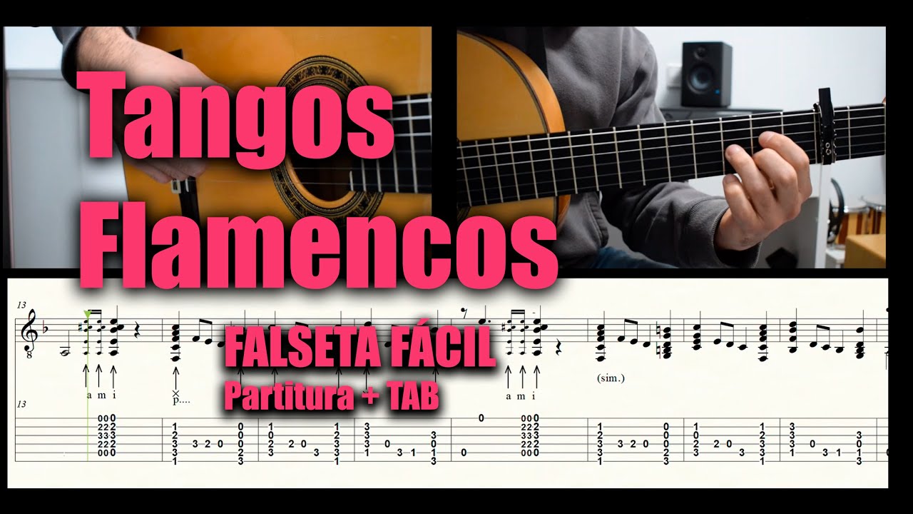TANGOS FLAMENCOS / Falseta y compás / Partitura y TAB / Nivel Fácil