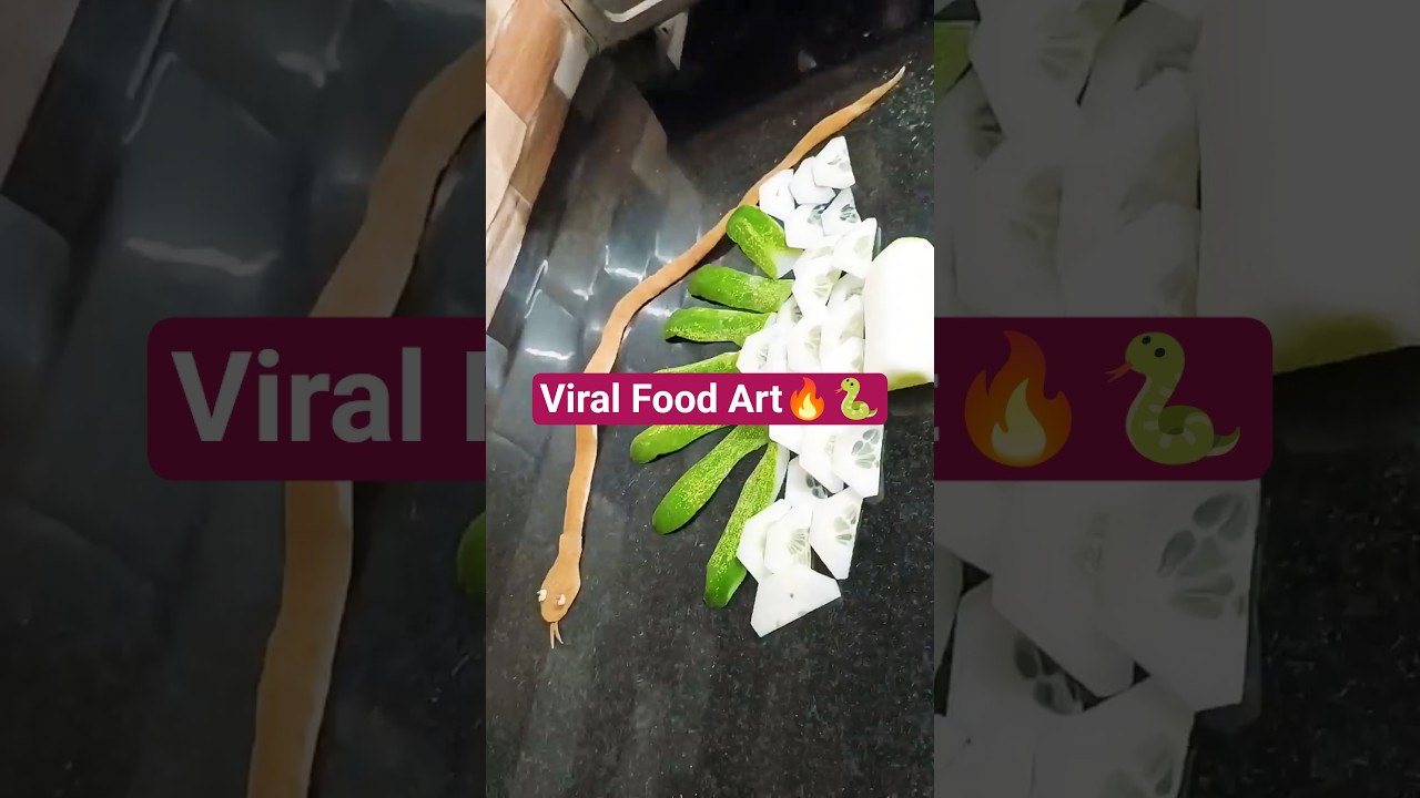 Vegetable Carving with potato 🥔🔥 | Potato Snake🐍–Creative Veggie Art! ✨🎨 