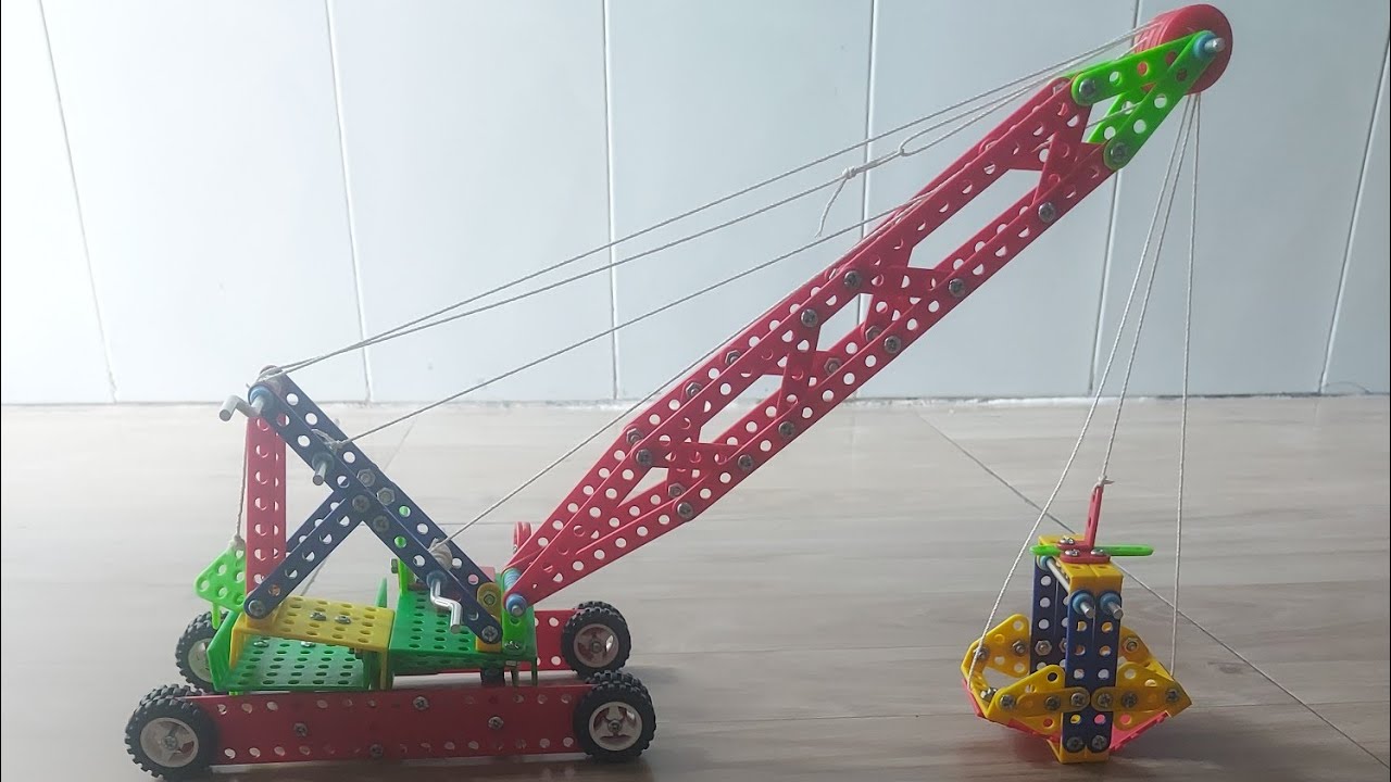 Hướng dẫn lắp ghép xe xáng cạp có tay quay điều chỉnh và dây kéo gầu đóng mở - phần 1