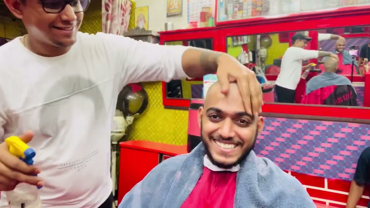 Headshave / straight razor headshave full video