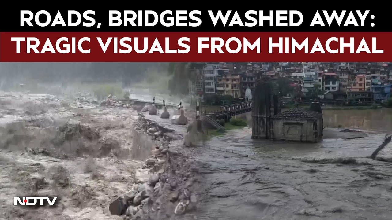 Himachal Pradesh Flood: Videos Show Roads Completely Swept Away As Floods Ravage Himachal