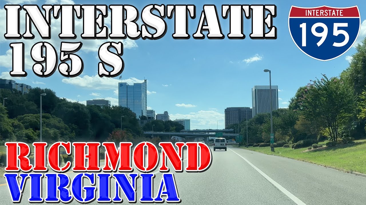 I-195 South - Downtown Expressway - Richmond - Virginia - 4K Highway Drive