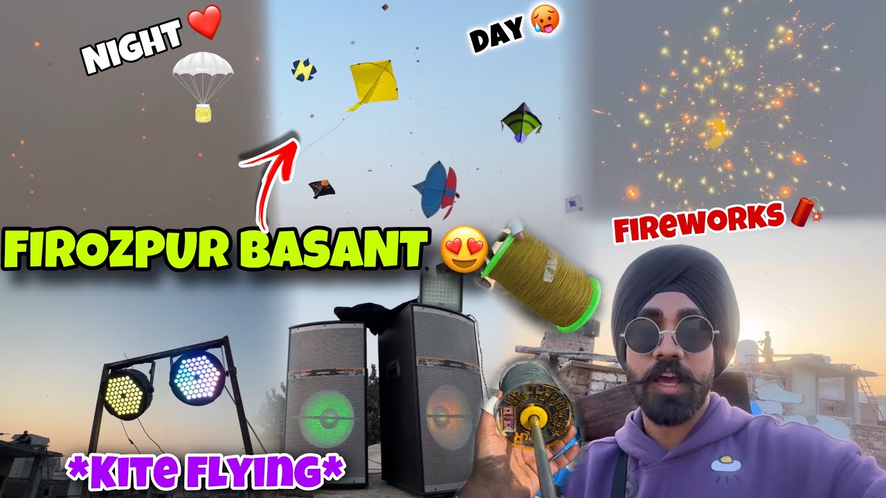 BASANT FIROZPUR❤️ *Parachute at Night*🪂😍 | Day/Night Kite Flying🥶 Ep - 3 | GaviTube
