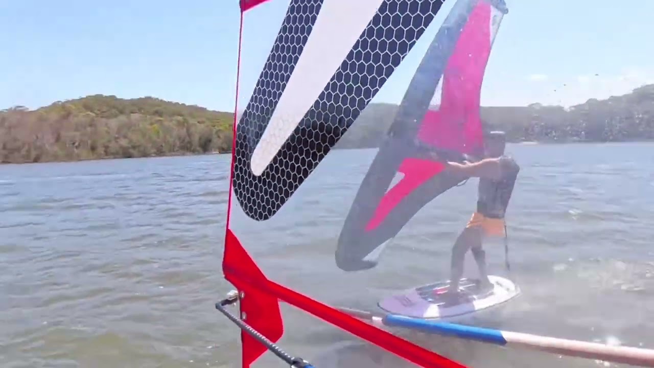 Foiling fun on Narrabeen Lake to bring the year to an end.