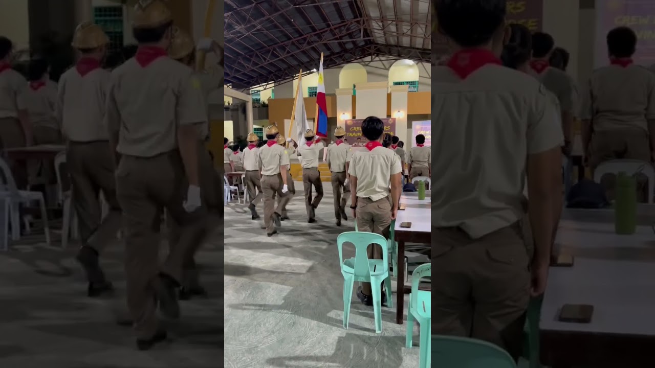 Entrance of color of Senior scouts #boyscouts #iloilo #bts || National anthem