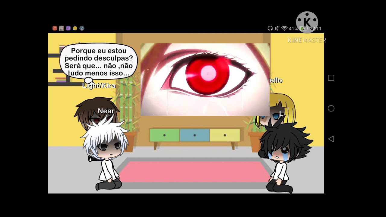 Kira,L,Near e Mello assistem ao rap do L (Death Note)Parte 1