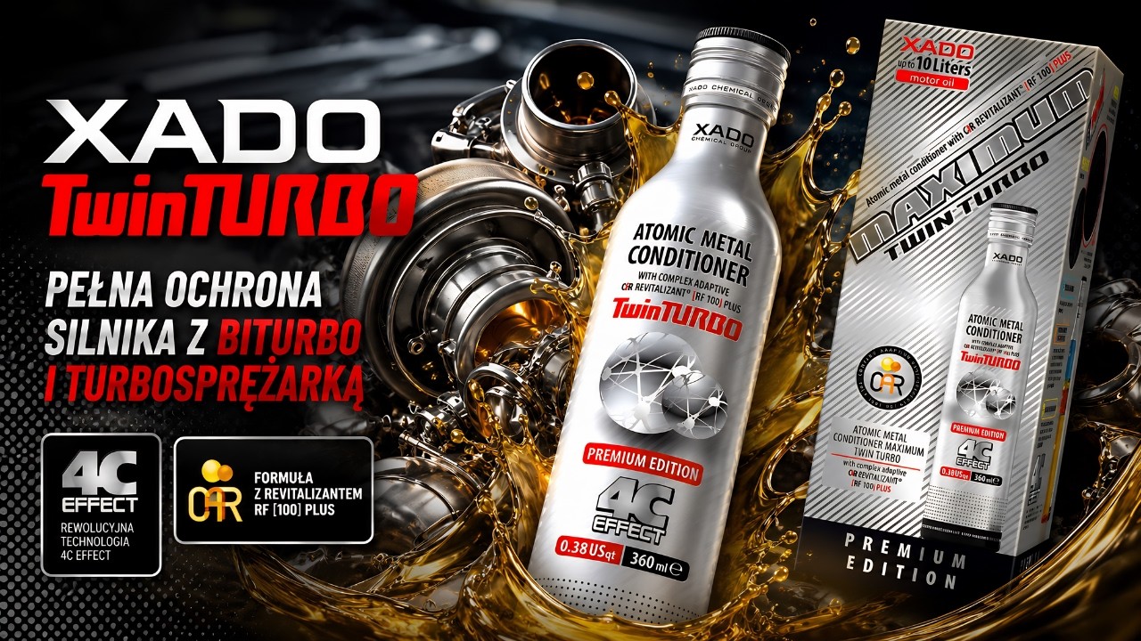XADO Twin Turbo preparat do ochrony silnika z Biturbo i turbosprężarką
