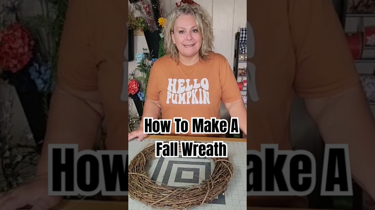 HOW TO MAKE A FALL WREATH - Step by step beginner DIY tutorial. #wreath #wreathtutorial #crafty