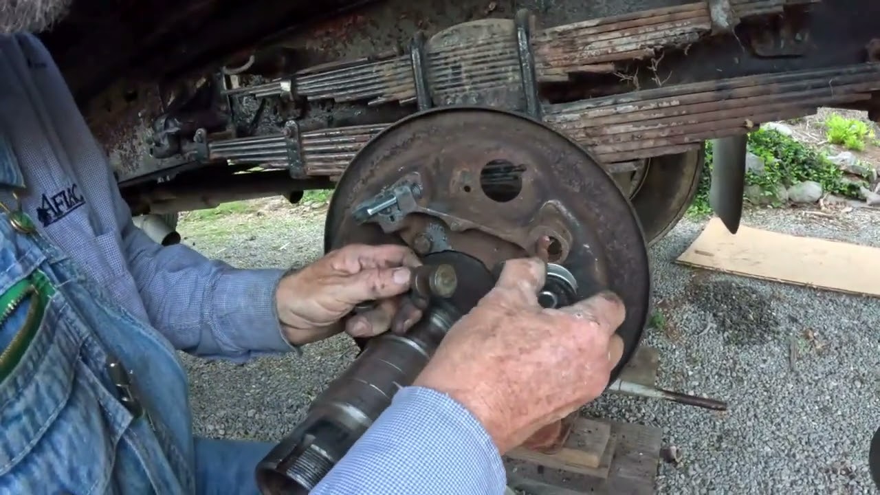 Brake work on the 1968 International Loadstar CO-1700