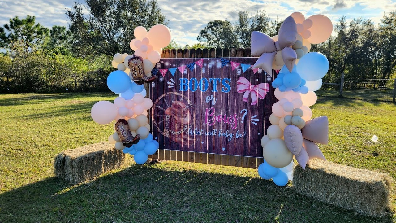 Boots or Bows Gender Reveal Balloons | St. Cloud, FL Balloon Decor
