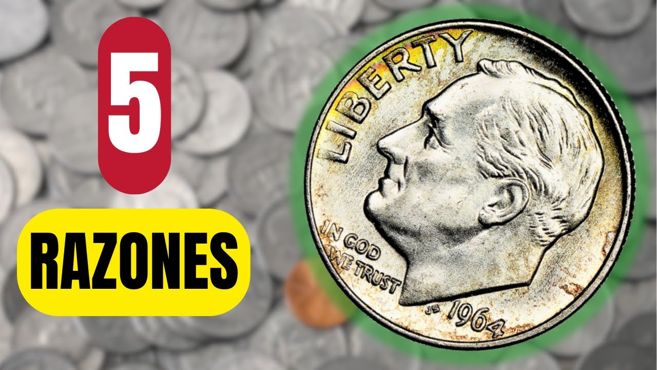 💰  5  Roosevelt DIMES  VALIOSOS de PLATA 🪙✨