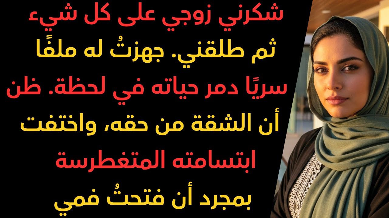 زوجي شكرني على 5 سنوات مجانية ثم طلقني. لكن أخباري صدمت الجميع