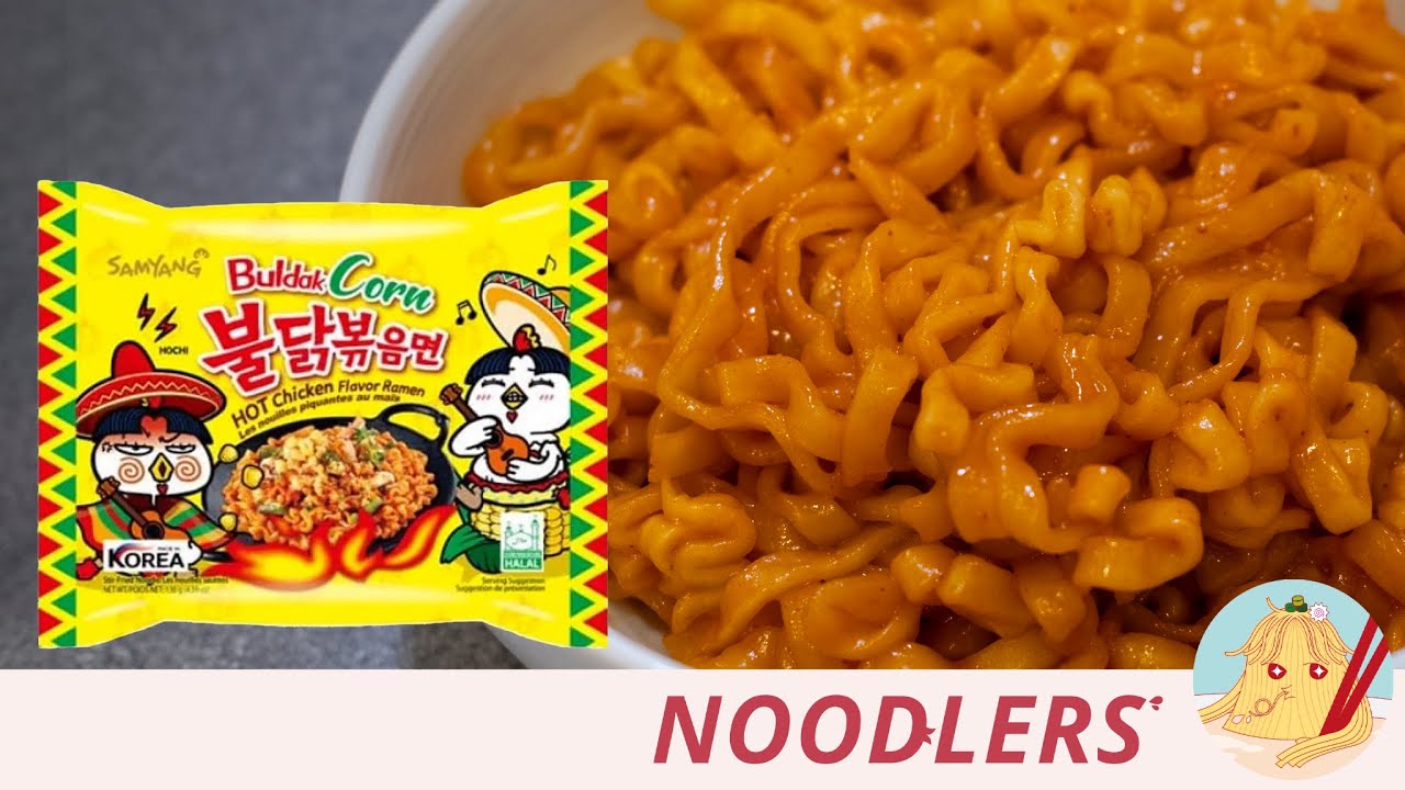 Samyang Buldak Corn Hot & Spicy Ramen - Stir-Fry Fire Noodles 🔥