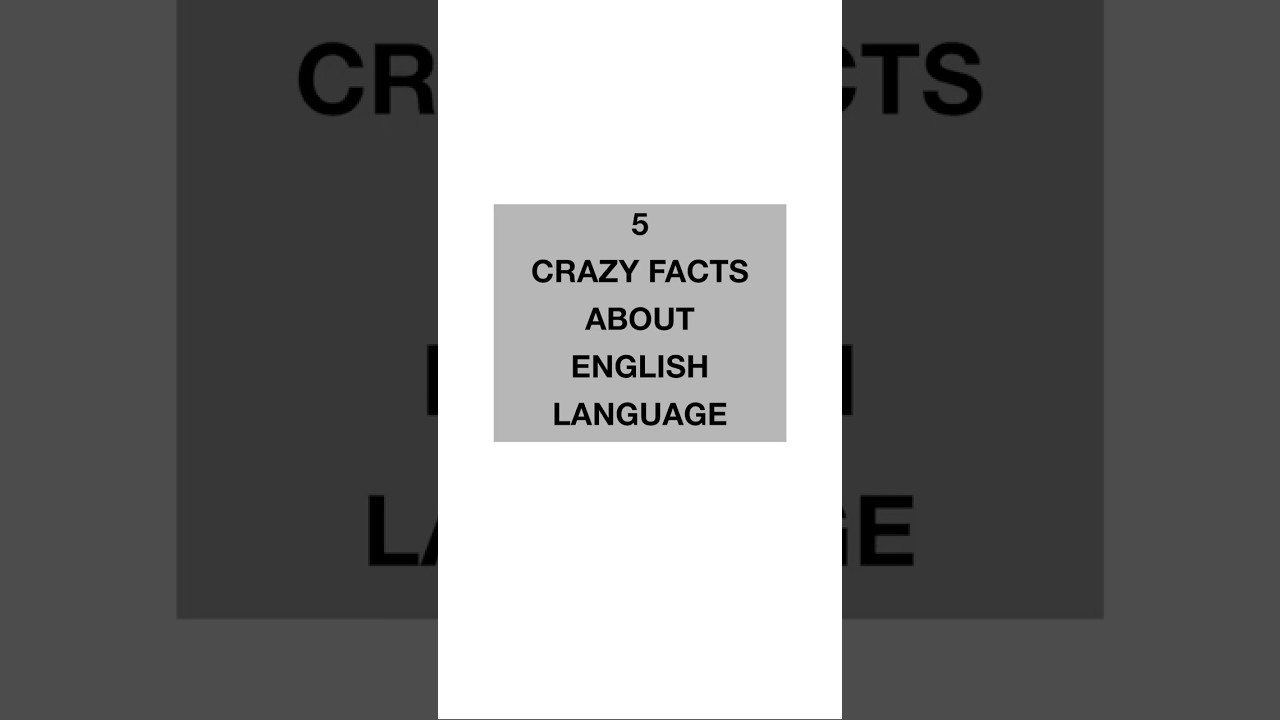 5 Crazy Facts About English Language #vocabulary #learning #exam #englishvocabulary #shorts