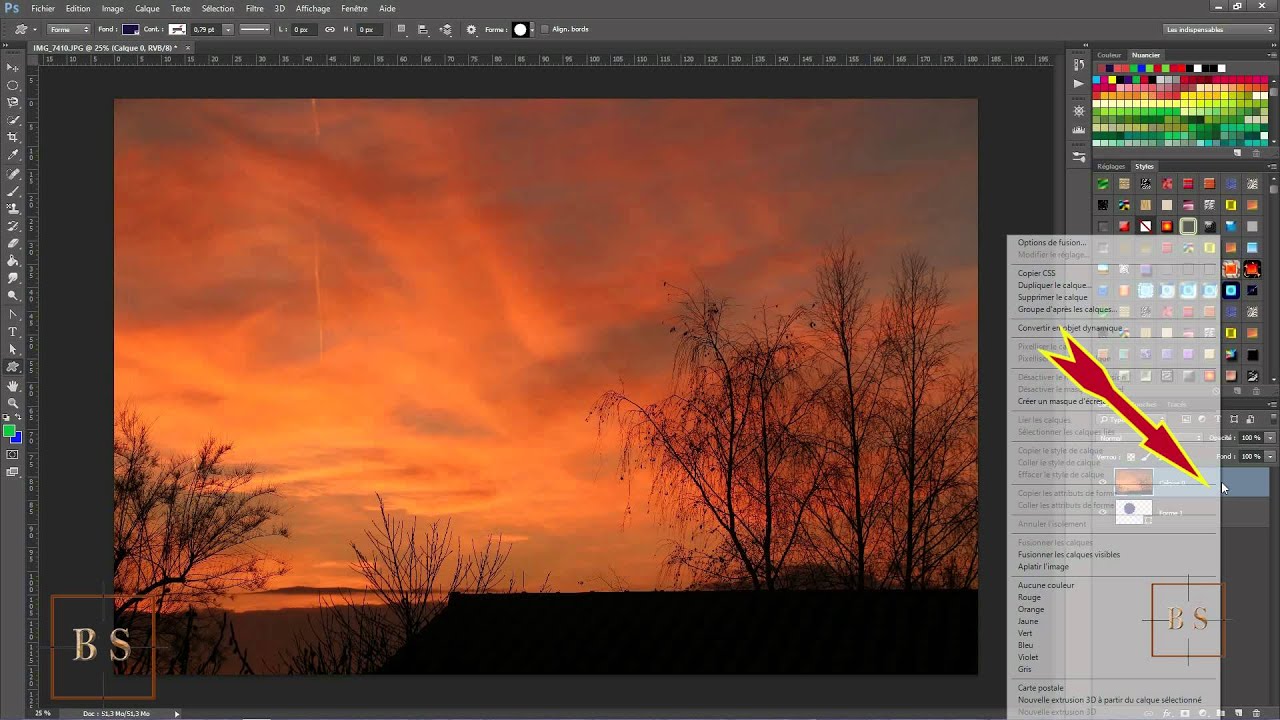 TUTO PHOTOSHOP CC. Masque D'écrétage ,Incruster une Image dans une Forme