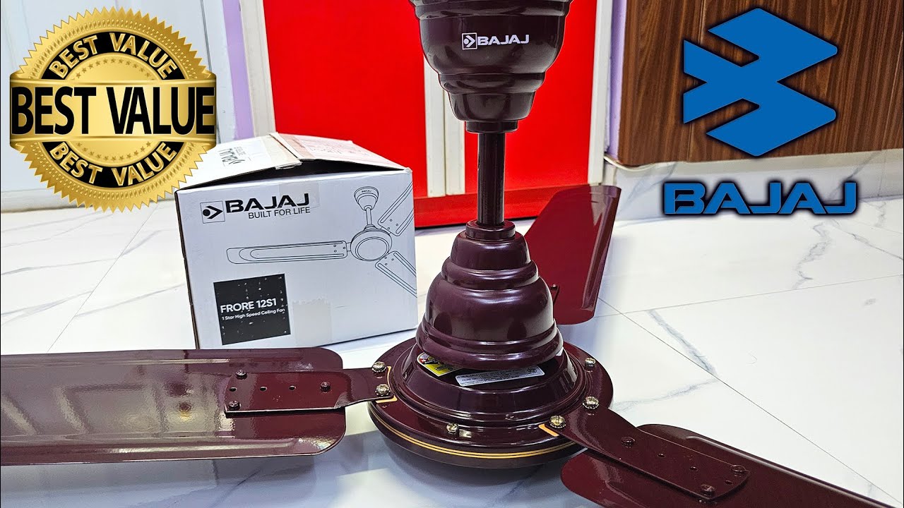 Bajaj Ceiling Fan - Bajaj Frore Ceiling Fan 1200mm Unboxing And Installation