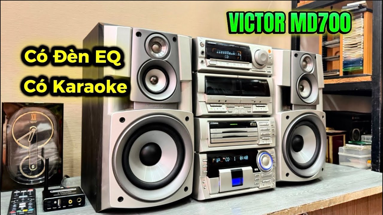 (Giá chủ 4tr5) Có karaoke || Đèn EQ Đẹp Mắt♨️Dàn Trung VICTOR MD700 (Vũ 0908804711) 
