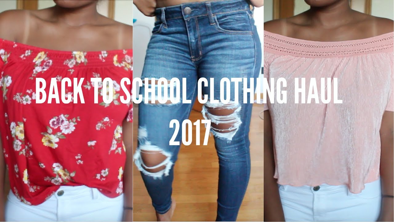 BACK TO SCHOOL TRY-ON CLOTHING HAUL 2017 | H&M, Forever 21, American Eagle + more