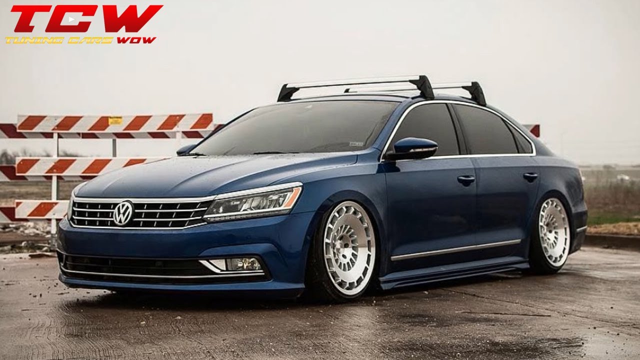 Blue VW Passat B7 Bagged on Rotiform CCV Modified by Juan