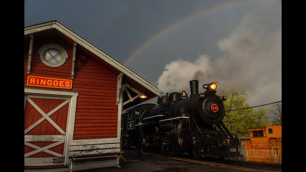 Black River and Western 60 with Photo Freight and a Night Commuter