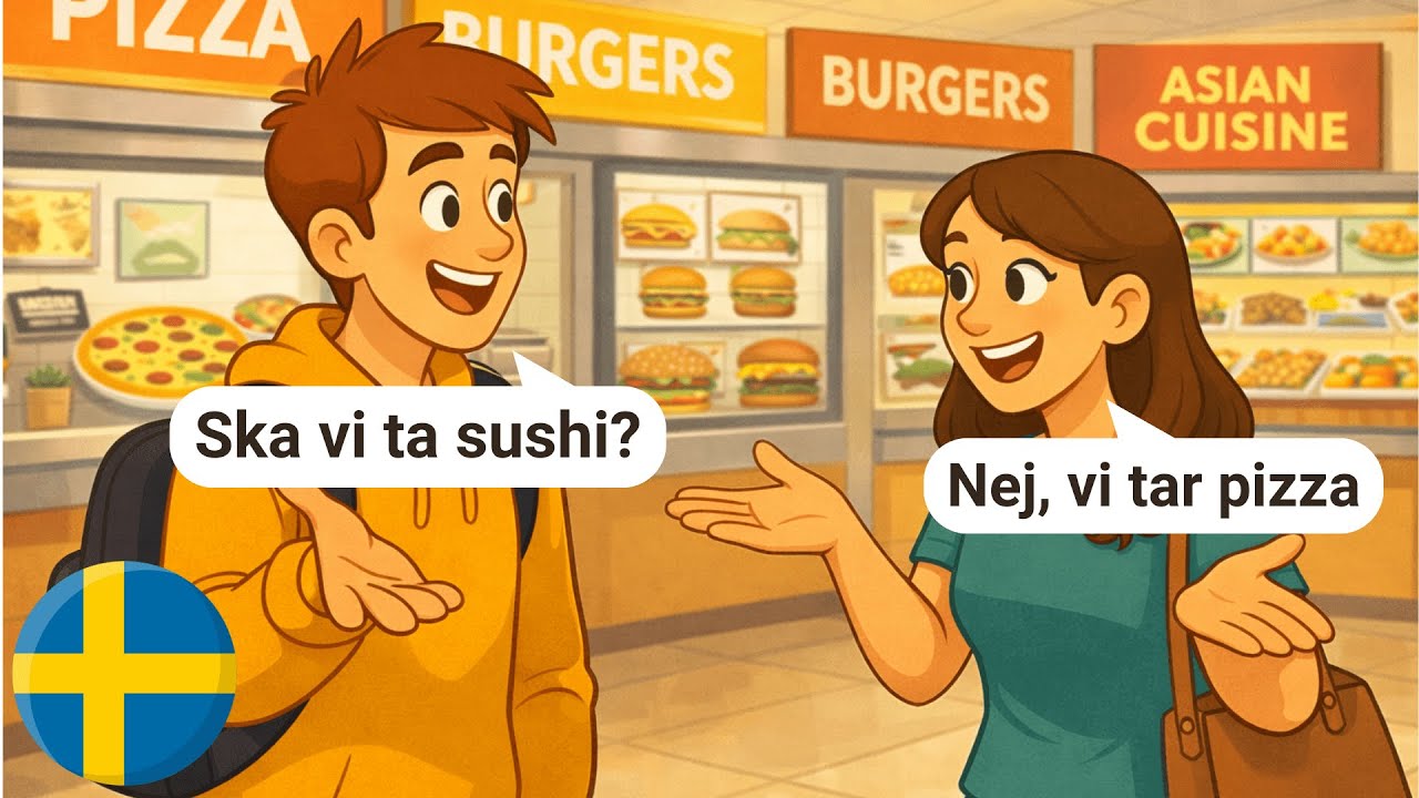 10 Short Swedish Conversations (With Subtitles) | A1-A2 | Dialogues In The Mall