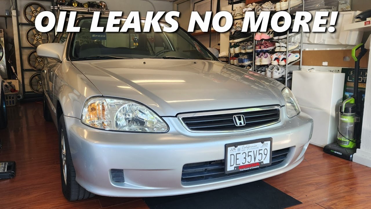 No More Oil Leaks on our Honda Civic EK SOHC!...Check Out What We Did