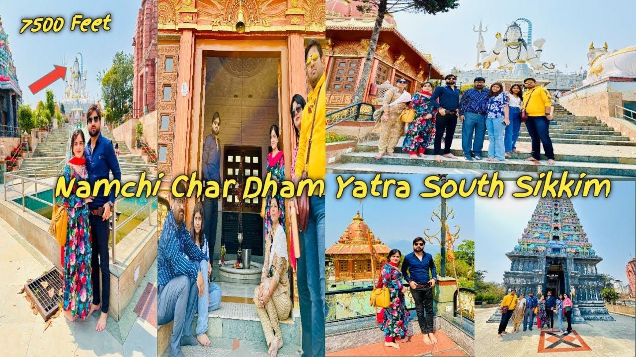 Namchi Chardham Mandir At 7500😲Feet South Sikkim Vlog | Namchi Drone Shot View @Vnscouplevlogs