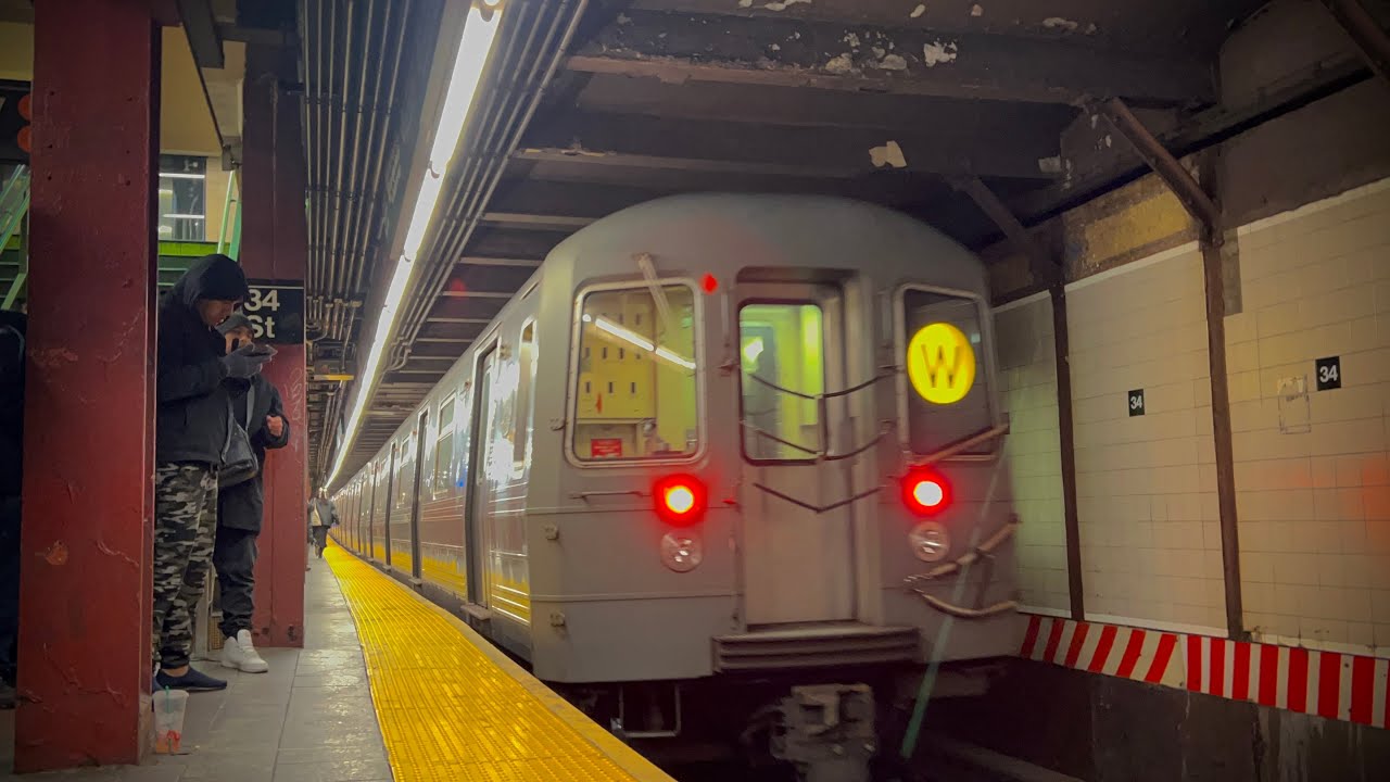 MTA (B)(D)(F)(M)(N)(Q)(R)(W) trains action at 34 St-Herald Sq