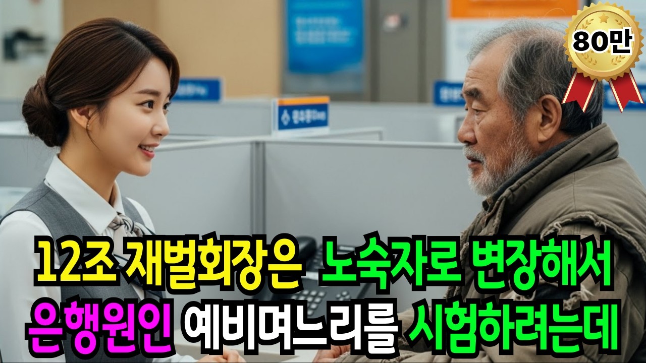 12조 재벌회장은 노숙자처럼 변장해서 은행원인 예비며느리를 시험하러 은행으로 향하는데… 노후사연 | 오디오북 | 반전사연 | 감동사연
