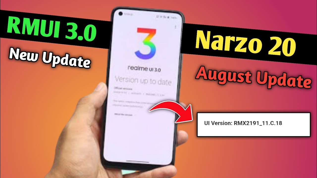 Realme Narzo 20 New August Update || Realme Ui 3.0