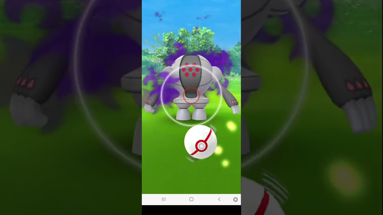 Bonus catching first ever Shadow Registeel #pokemongo #shorts