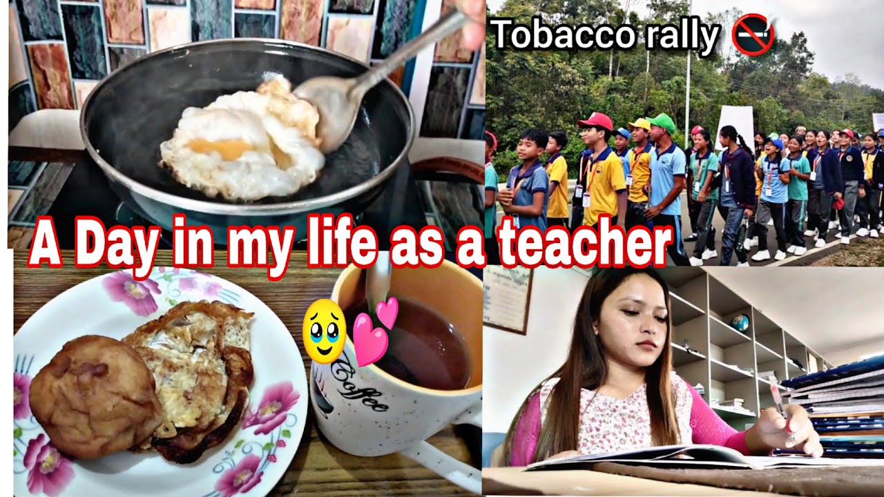 A Day in my life as a Teacher 🥹💖||Tobacco Rally 🚭 #vlog #teacher #schoollife #tobacco #rally #grace