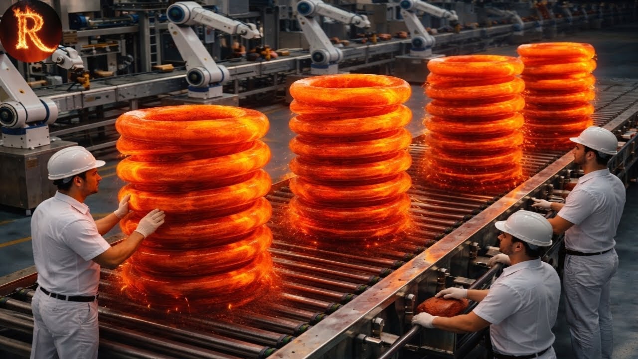 Inside a Modern Factory: Giant Iron Spring Manufacturing Process