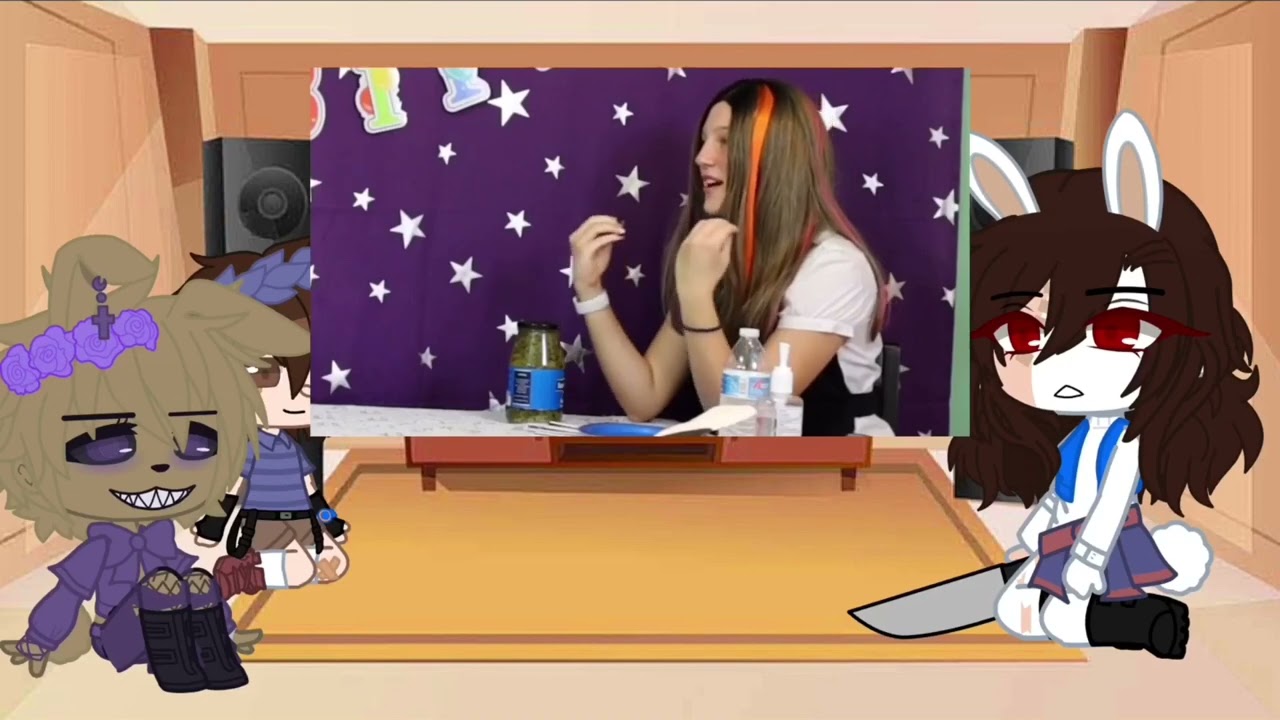 Glitch trap and vanny react to nightcove_thefox +gregory||Gacha club||