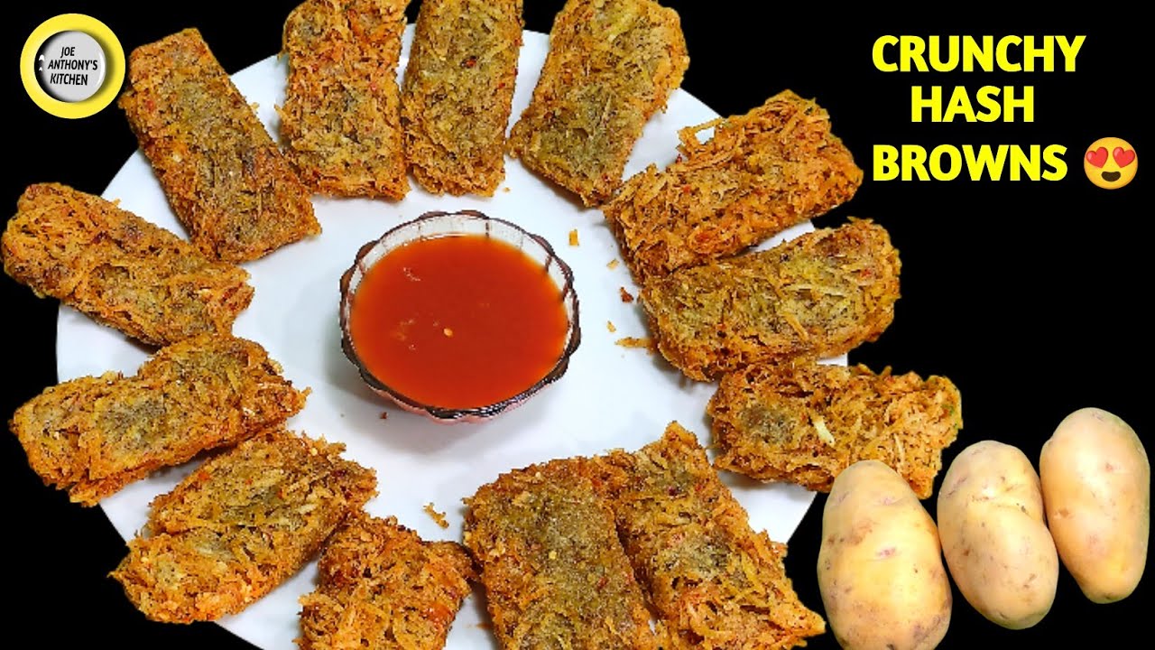 Crunchy Hash Browns Feel the Crunch|Best Hash Browns Recipe|Easy Method Tasty Snack 😋
