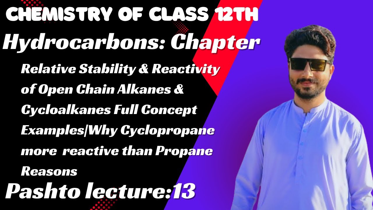 Relative stability & Reactivity of Open chain Alkanes & Cycloalkane #pashtolecture