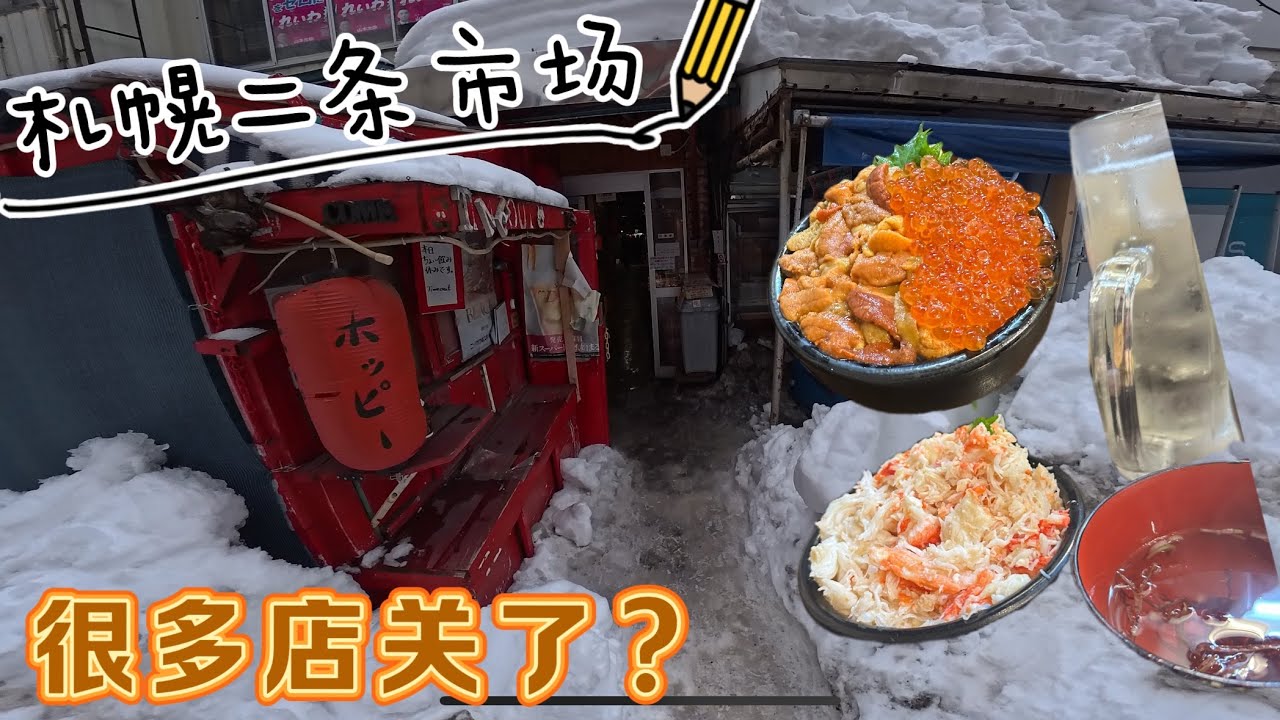 Exploring Nijo Market & Tanukikoji Street in Sapporo | Seafood Walkthrough