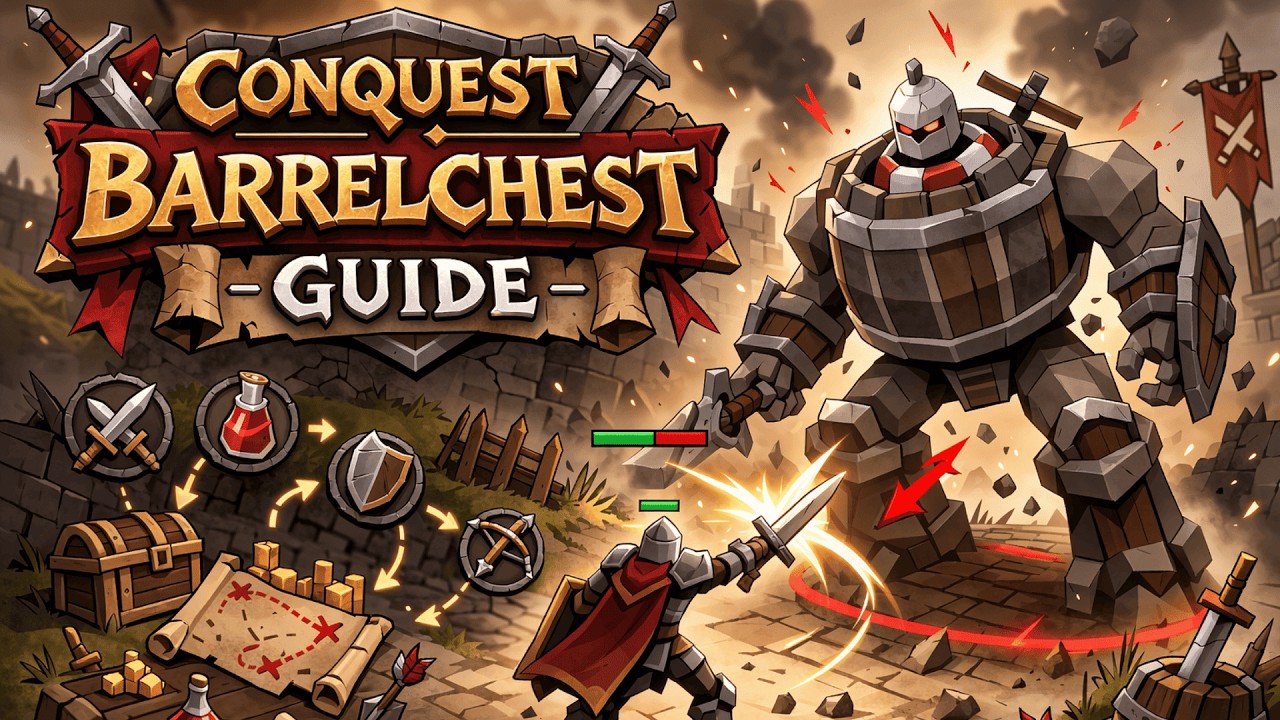 Conquest RSPS | Barrelchest Boss Guide (Massive Giveaway)