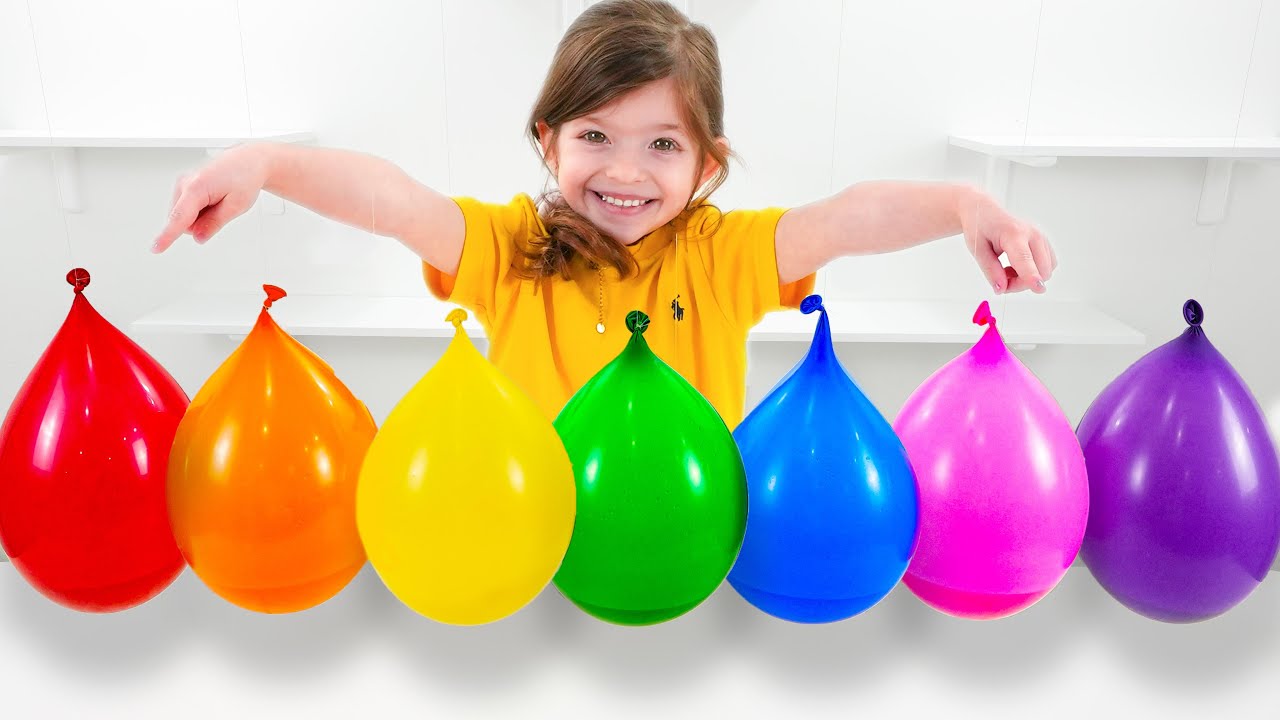 Super Simple Learning Video for Toddlers! Surprise Balloons Popping!