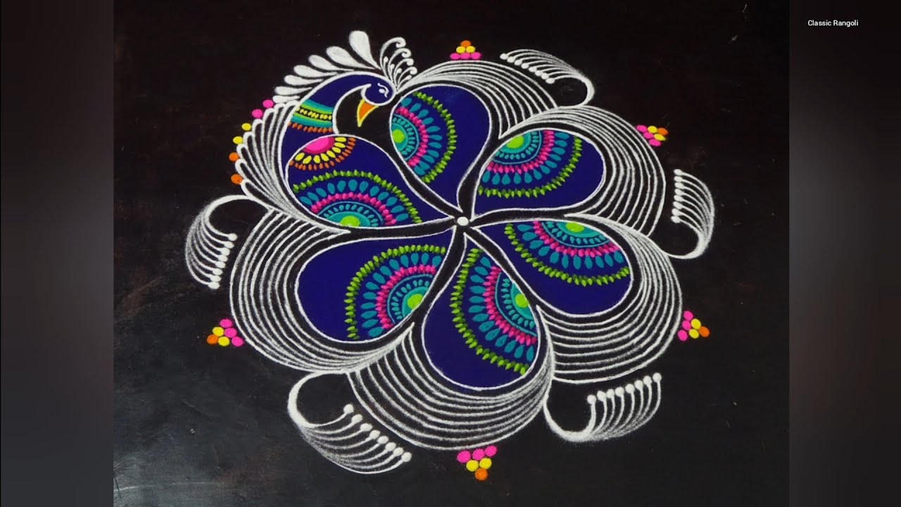 Peacock design / Padi Kolam/ New year Rangoli Design/ Margazhi Maadha special kolam/Classic Rangoli
