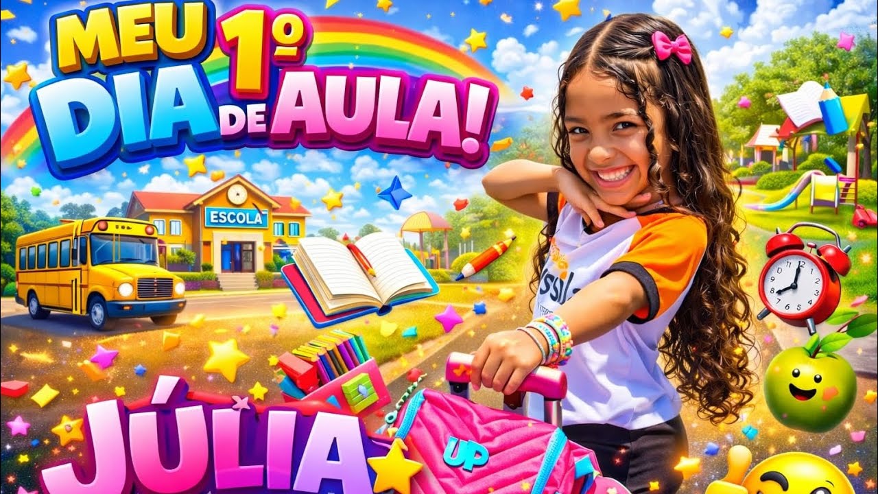 Meu primeiro dia de aula na escola novaaa! 🎒📚😄👫💫#diversão #crianças #youtube 