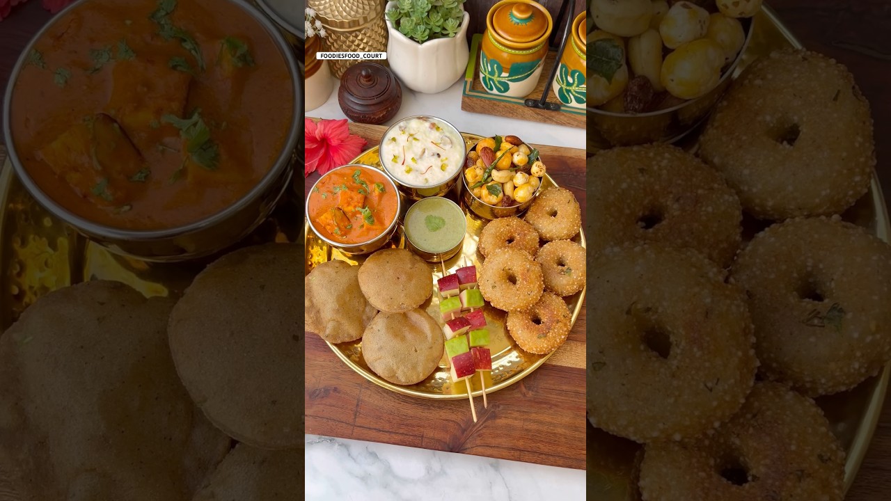 Navratri Vrat Ki Thali😍 Sabudana Medu Vada #shorts #navratrispecial #navratrirecipe #fasting